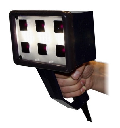 UVED-6W-FL UV-A-LED-Handlampe mit zugeschaltetem Weißlicht