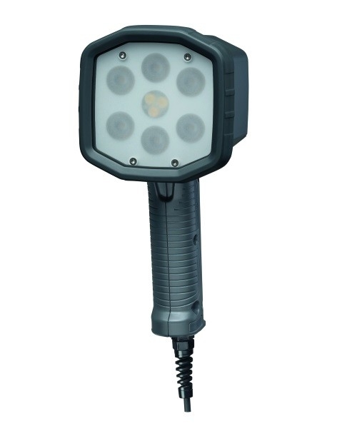 UVS365 H1-18 W FL hand lamp fllodlamp with innovative automatic white light dimming, qualified according to RRES 90061, Airbus AITM6-1001 Issue 11 (2016)